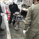 筑紫野市　マンション　舗装補修工事　床面斫り工事